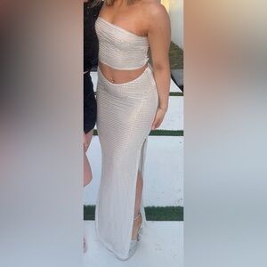 Oh Polly White Strapless Dress